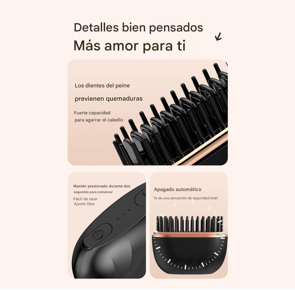 Mini Plancha de pelo con 3 temperaturas